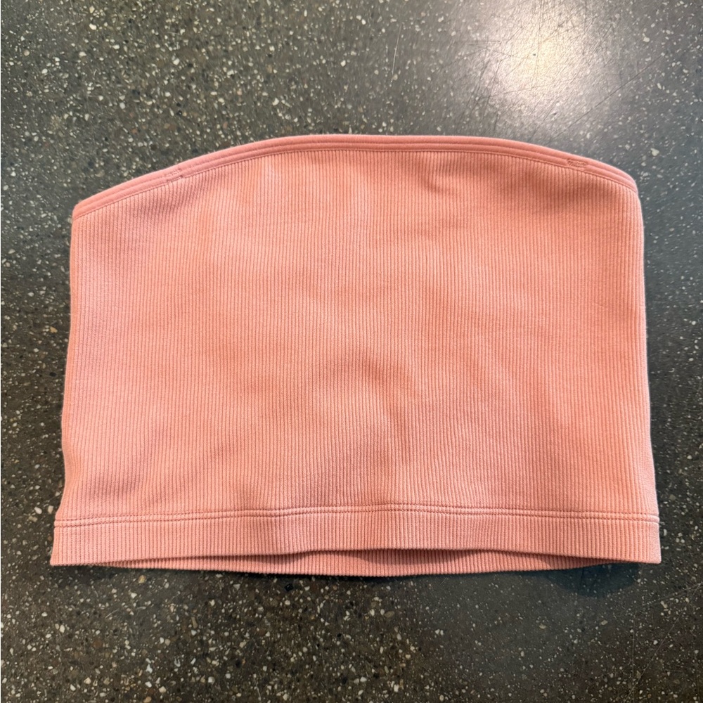 Abercrombie & Fitch Coral Ribbed Top